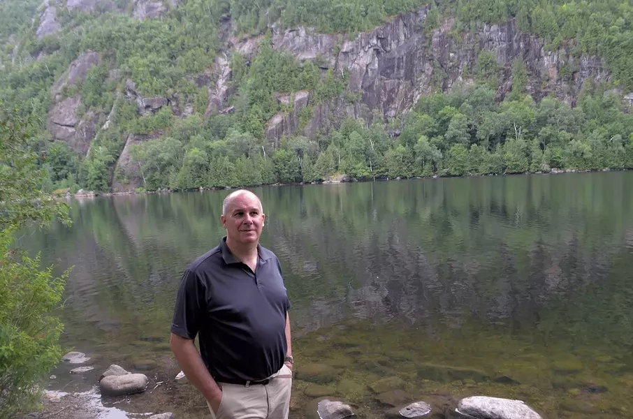 Keene Town Supervisor Joseph P. Wilson Jr. at Chapel Pond, a popular swimming spot - MOLLY WALSH