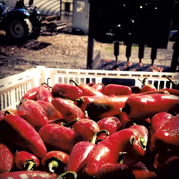 Roasted peppers at Domingo