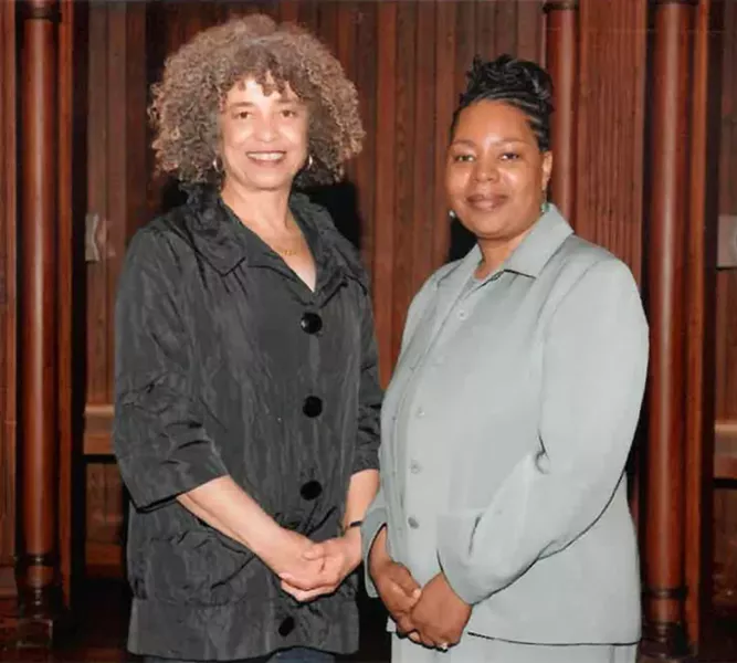 Angela Davis and Wanda - COURTESY OF WANDA HEADING-GRANT