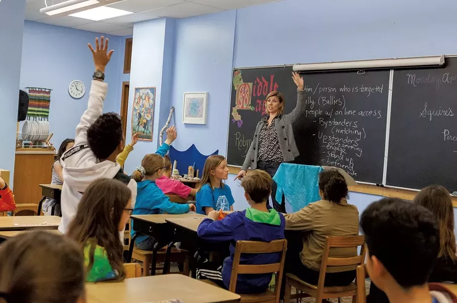 Soni Albright teaches Cyber Civics at the City of Lakes Waldorf School in Minneapolis - COURTESY OF CYBER CIVICS