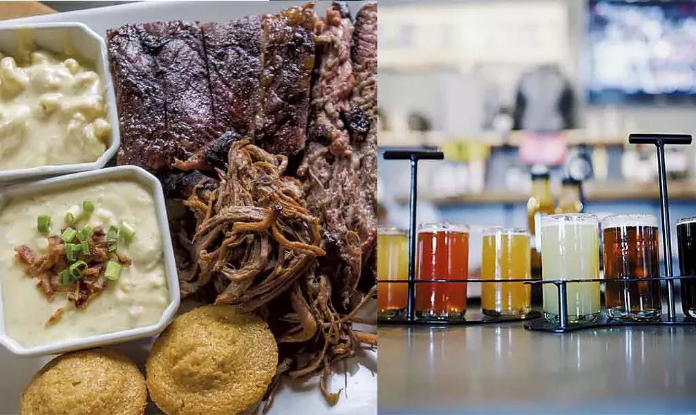 Barbecue and beer at Mill River Brewing BBQ & Smokehouse - COURTESY OF MILL RIVER BREWING BBQ AND SMOKEHOUSE