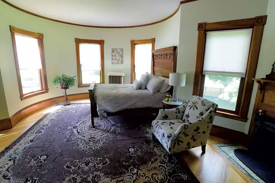 The Miranda room, featuring a rounded tower section - JEB WALLACE-BRODEUR