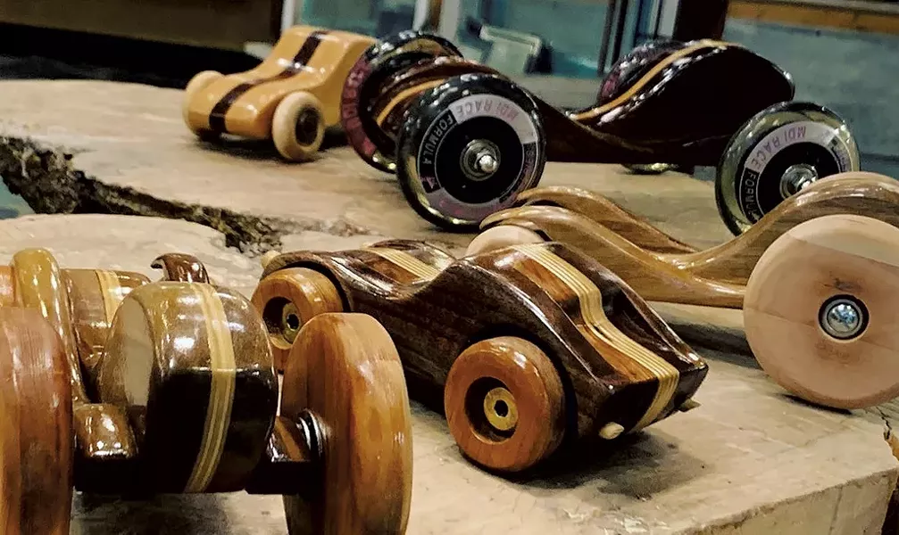 Wooden toy cars by Jonnie Davis - COURTESY PHOTO