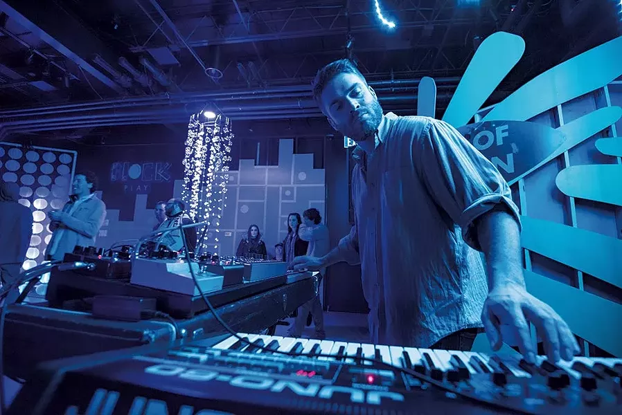 A DJ at the Illuminated Waterfront - COURTESY OF KYLE TANSLEY
