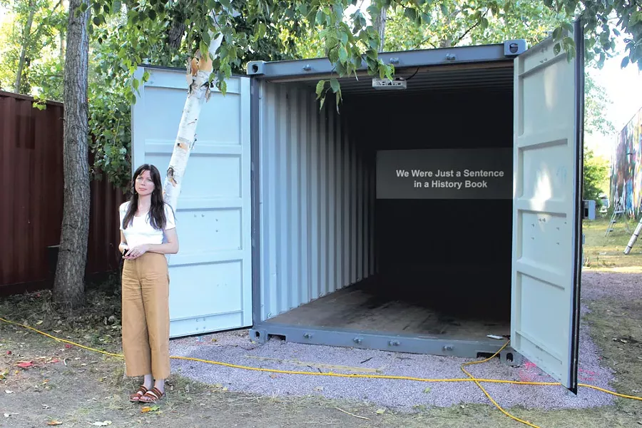 Abbey Meaker at Overnight Projects' "Liminal States" installation, August 2019 - FILE: BRIDGET HIGDON