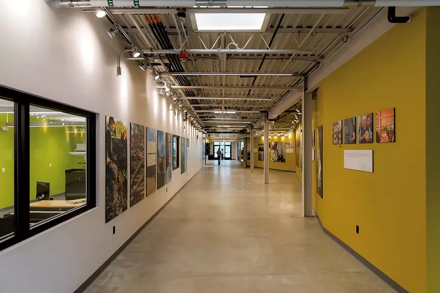 The hallway at Caledonia Spirits that will host the Capital City Farmers Market's winter market - COURTESY OF CAPITAL CITY FARMERS MARKET