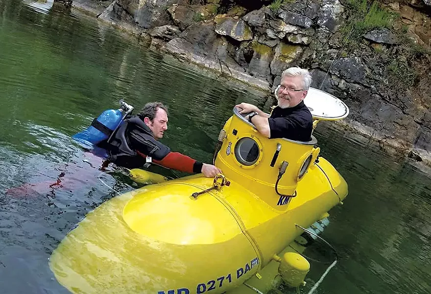 Harold Maynard's homemade submarine - COURTESY OF BRIAN HUGHES