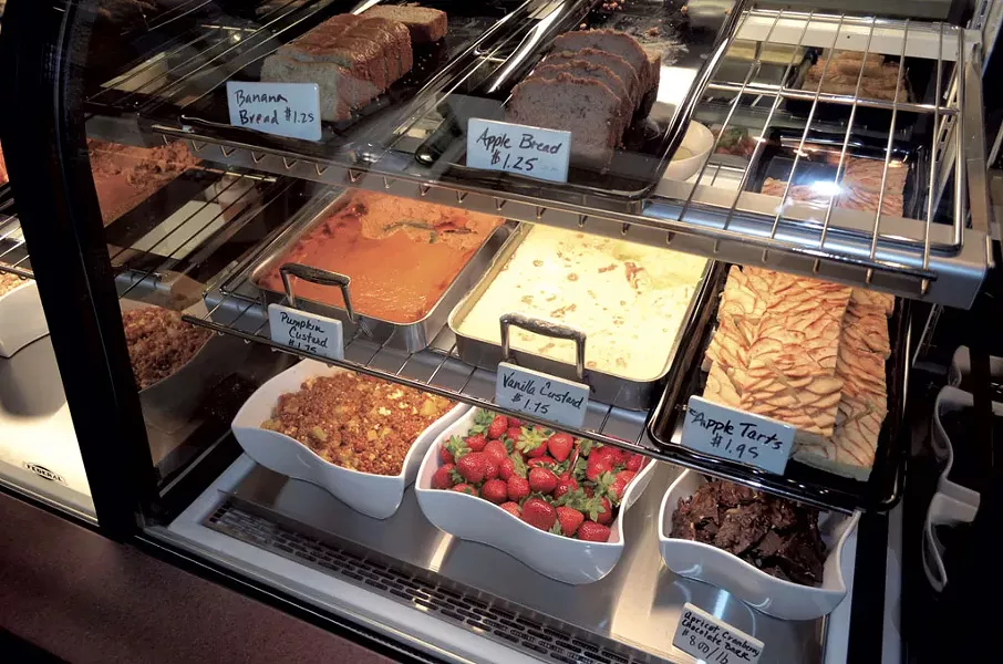 The bakery case at the Garden Atrium