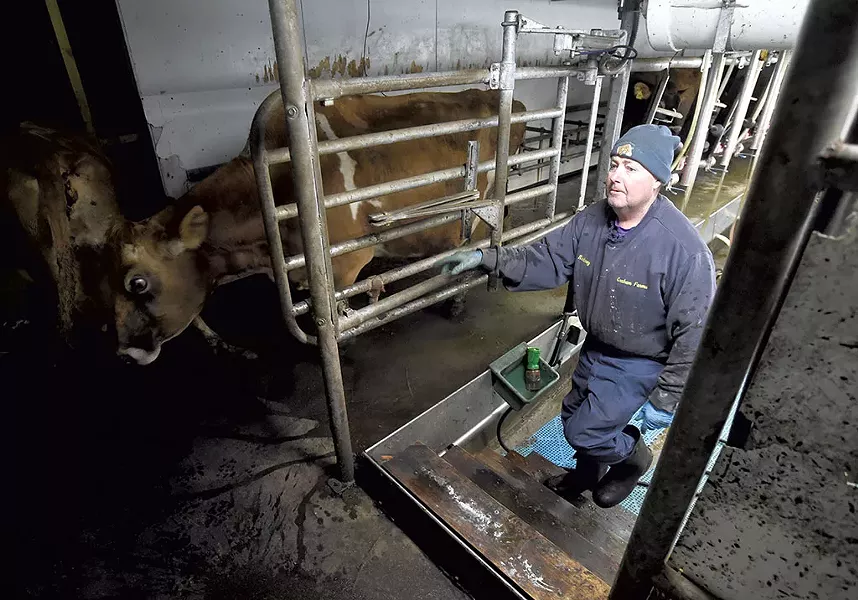 Rep. Rodney Graham at his dairy farm in Williamstown - JEB WALLACE-BRODEUR