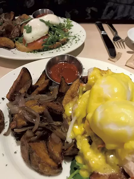 Lobster eggs Benedict at J. Morgan's Steakhouse - JEB WALLACE-BRODEUR