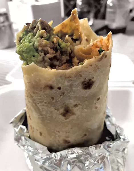 Carnitas burrito with guacamole - JORDAN BARRY