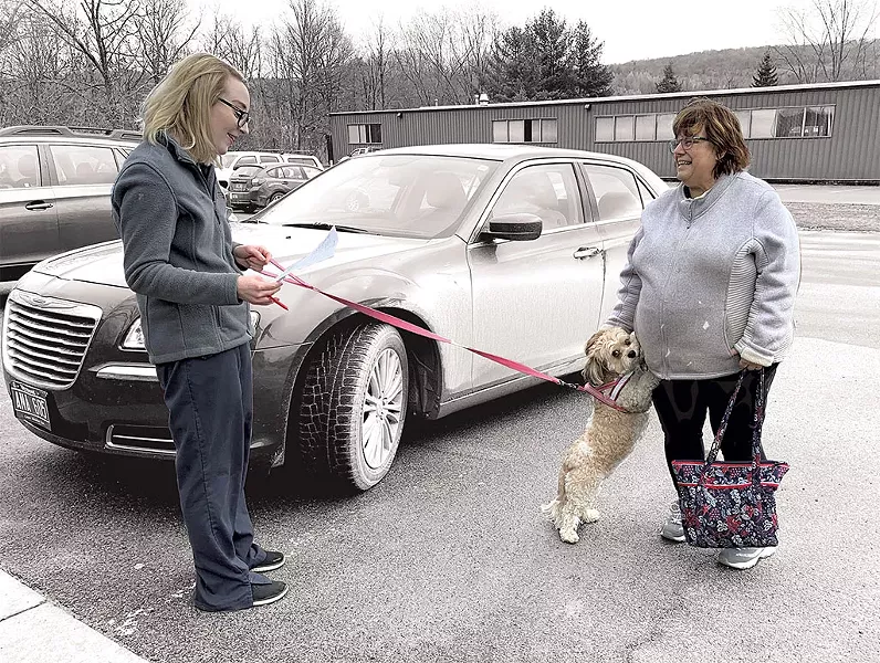 From left: Nicole Nadeau, Abby and Nita Ingham - KEN PICARD