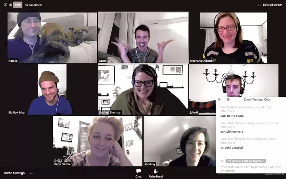 Screenshot of the Unmentionables performing “Quaran-TEAM!”