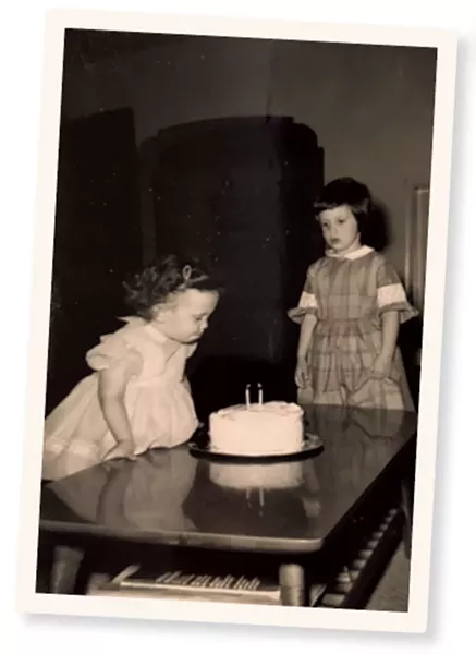 A young Paula Routly and her sister