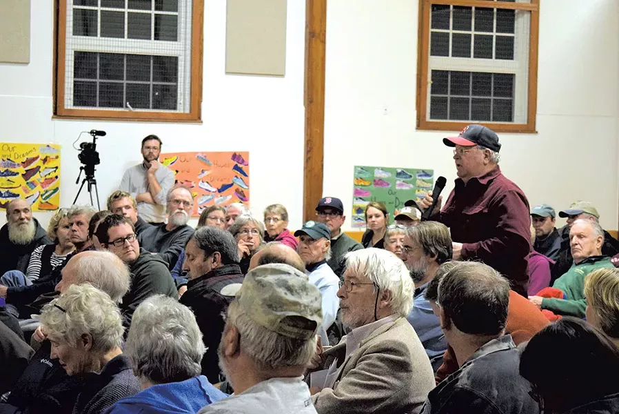 The crowd at New Haven Town Hall - TERRI HALLENBECK