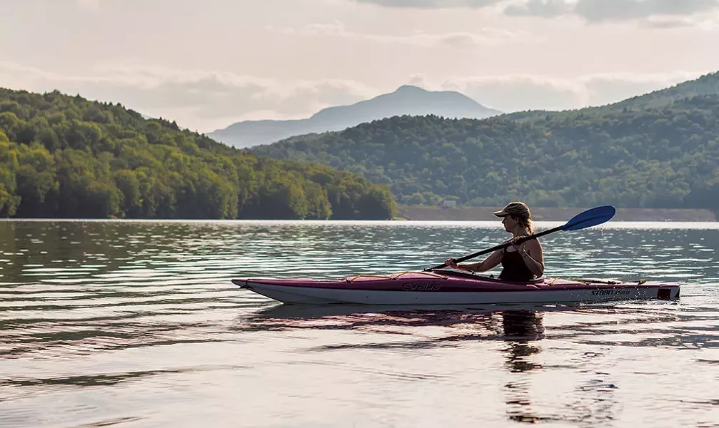 Kayaking on the Waterbury Reservoir - NATHANAEL ASARO