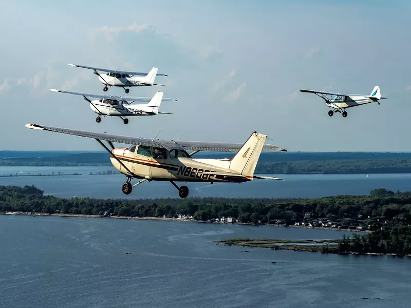Beta Technologies' flying formation - ERIC ADAMS; COURTESY OF BETA TECHNOLOGIES