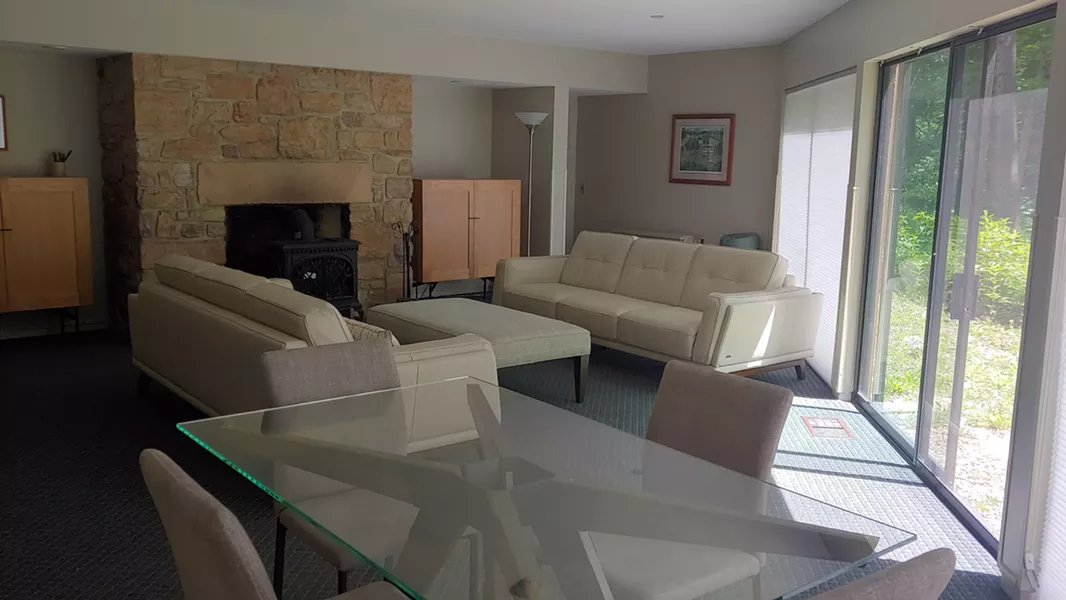 A conference center lounge included in the two-bedroom suite rental - COURTESY OF ROCK POINT
