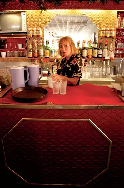 Martha behind the bar at Bove's in 2004 - MATTHEW THORSEN