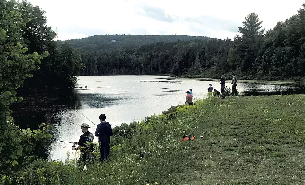 Anglers at Baker Pond in Brookfield - COURTESY OF THE VERMONT FISH & WILDLIFE DEPARTMENT