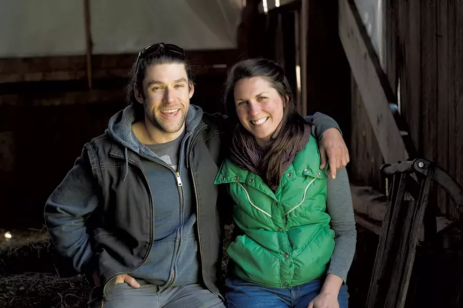 Zack Munzer and Kate Turcotte of Orb Weaver Farm - FILE: CALEB KENNA