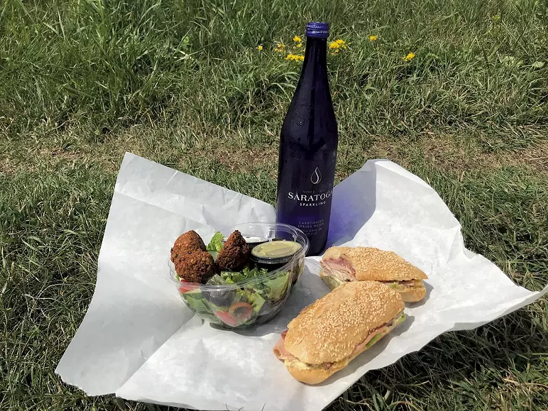 A Beach hoagie and a falafel salad from Haymaker Bun - SALLY POLLAK ©️ SEVEN DAYS