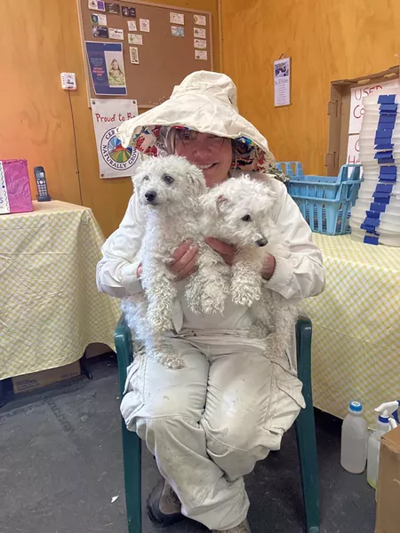 Sue Haynie with Ella and Lollipop at Sweet Seasons Farm - MARGARET GRAYSON ©️ SEVEN DAYS
