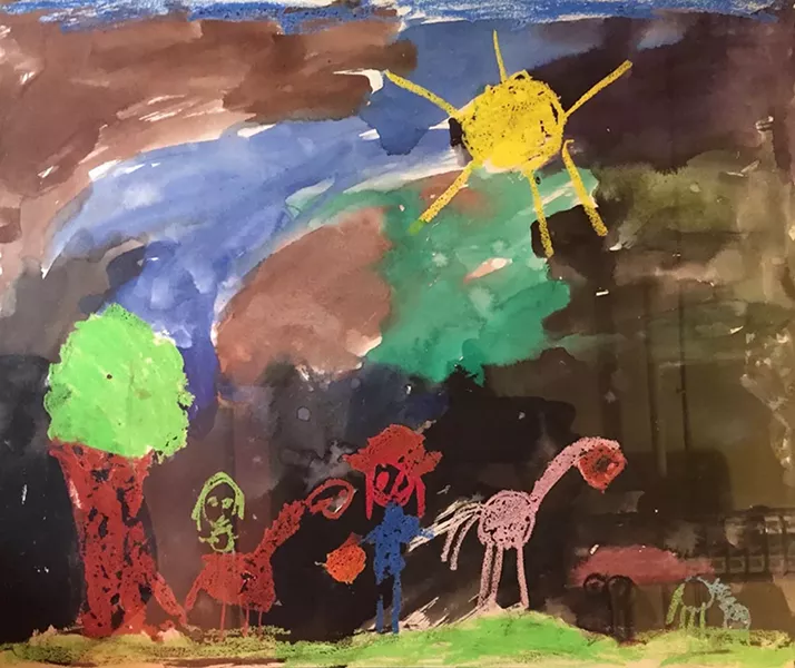 Artwork by Hannah Garrett, daughter of Lisa Myers, at age 5