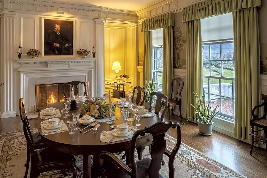 The dining room set for Thanksgiving - COURTESY OF HILDENE, THE LINCOLN FAMILY HOME