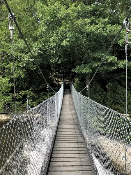 A bridge on the Trail Around Middlebury - SALLY POLLAK ©️ SEVEN DAYS