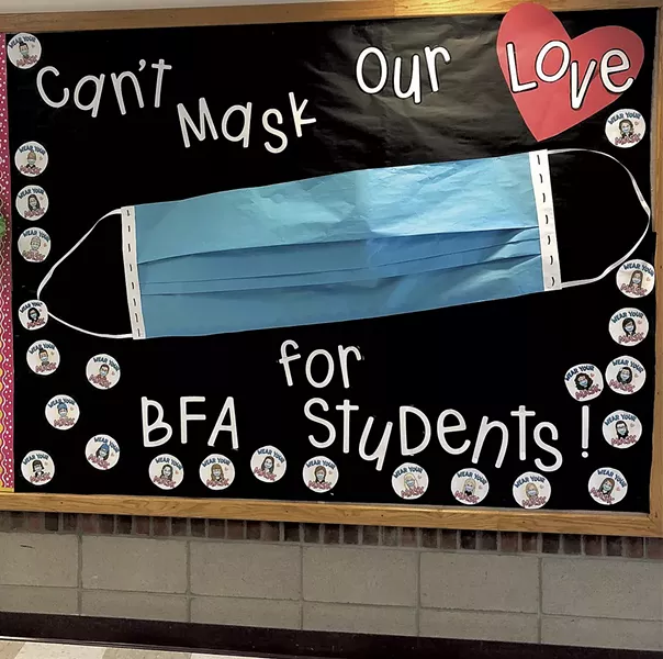 Sign at Bellows Free Academy Fairfax - COURTESY OF SAYBRA VARISANO