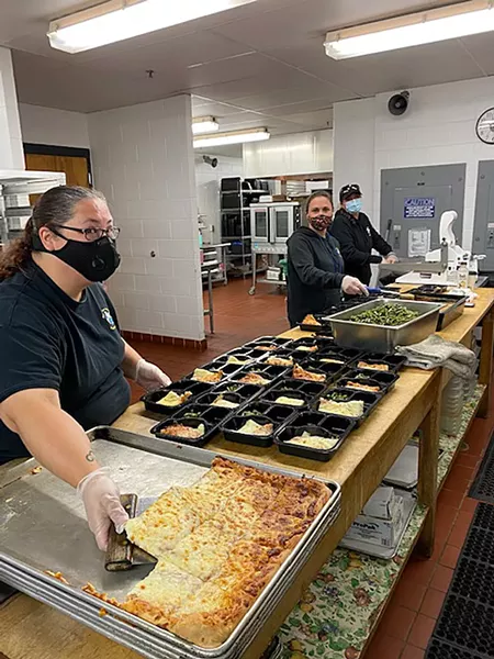 Milton food service workers food service workers preparing meals - COURTESY OF STEVEN MARINELLI