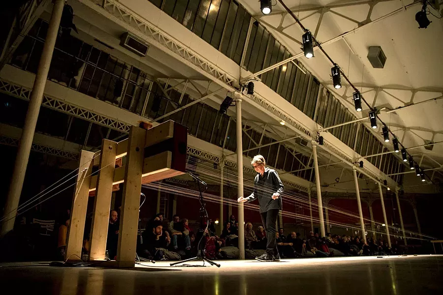 Ellen Fullman and her Long String Instrument - COURTESY OF NICOLAS JOUBARD