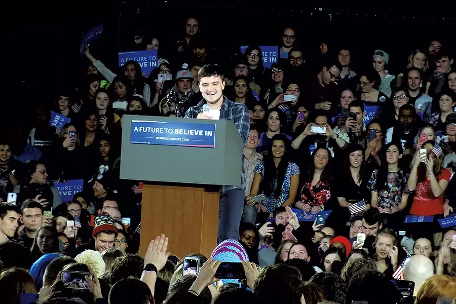 Actor Josh Hutcherson Saturday in Iowa City - ADAM BURKE