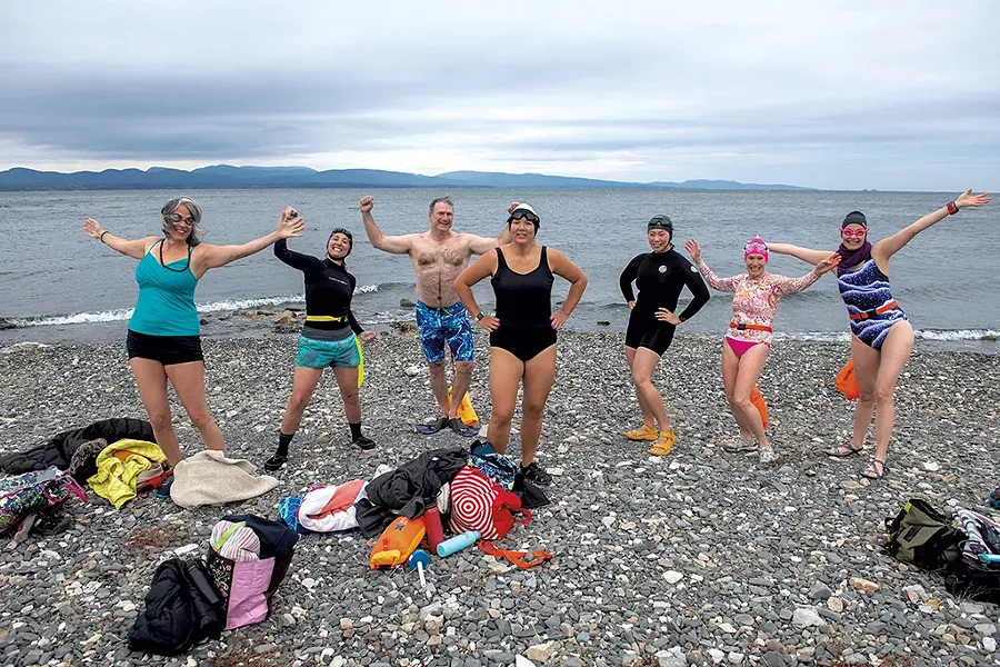 From left: Lori Lustberg, Roberta Nubile, Sean Postlewaite, Julie Postlewaite, Cecelia Wu, Tana Kelton and Susan Blood - CALEB KENNA