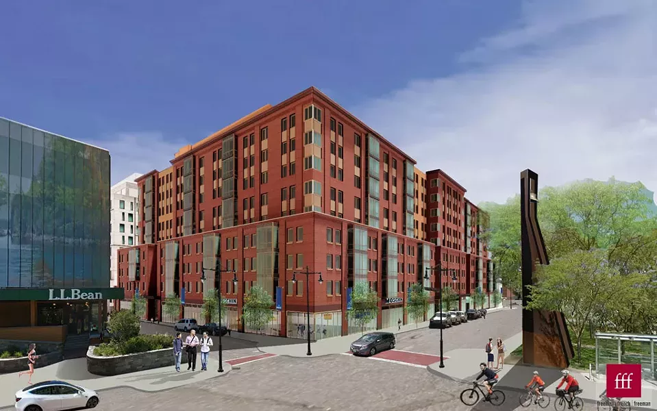 The planned corner of St. Paul and Cherry streets - COURTESY OF FREEMAN FRENCH FREEMAN