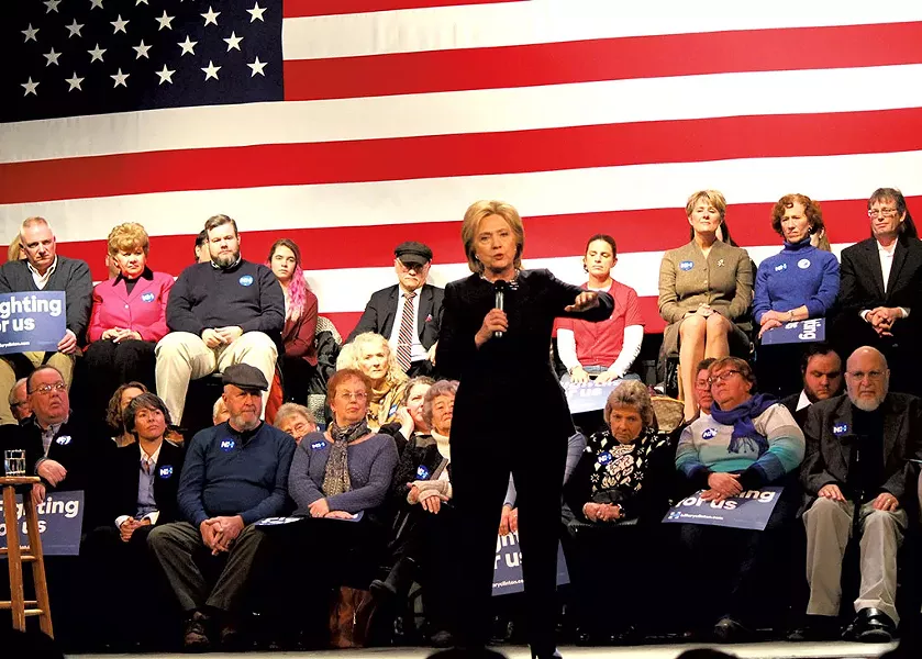 Hillary Clinton campaigning in Rochester, N.H. - PAUL HEINTZ