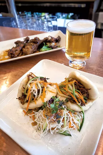 Pork buns, beer and duck drumettes - TOM MCNEILL