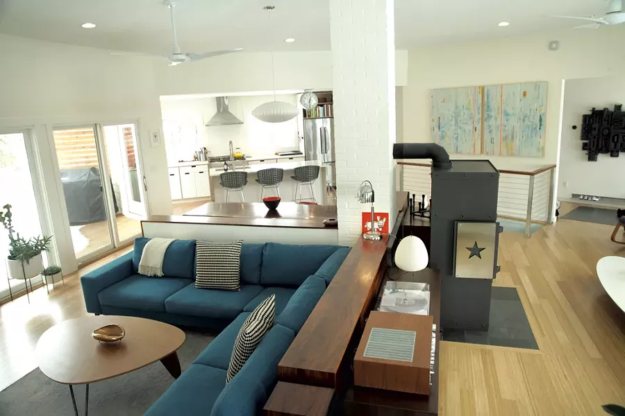 A view to the remodeled kitchen - MATTHEW THORSEN