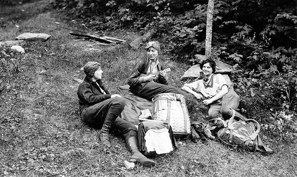 Catherine Robbins, Hilda M. Kurth and Kathleen Norris, 1927 - PHOTOS COURTESY OF WILL D. CHANDLER / VERMONT HISTORICAL SOCIETY ARCHIVES