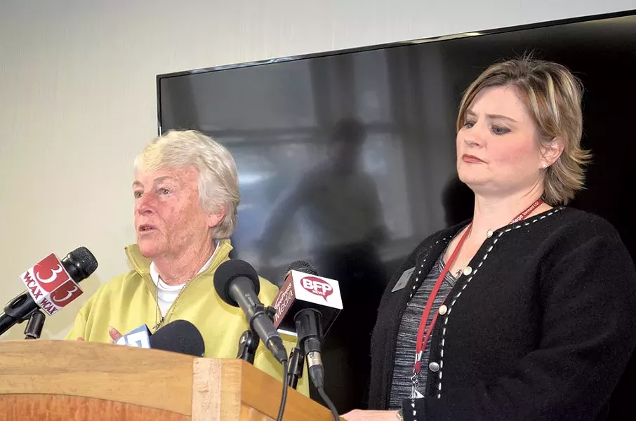 Interim president Carol Moore, left, and Coralee Holm, dean of operations and advancement - ALICIA FREESE