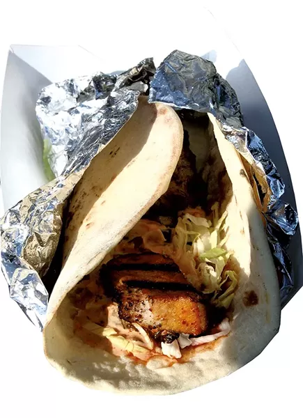 Korean pork-belly gyro - SUZANNE PODHAIZER