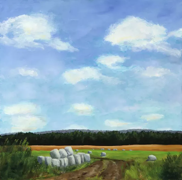 Nancy Calicchio, "Hay Bales"