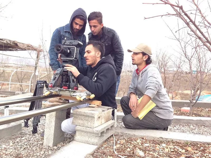 Srwsht Abarash (in baseball hat) shooting “Missing Facts”