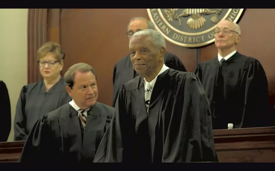 Still from Walk With Me: The Trials of Damon J. Keith