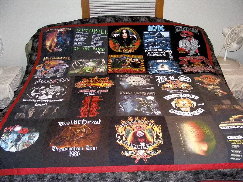 Quilt made from Dennis and Sean's T-shirts - PHOTOS COURTESY OF PENNY THIBAULT