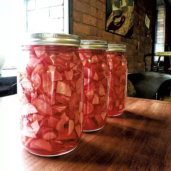 Pickled radishes at Middlebury Chocolates - COURTESY OF MIDDLEBURY CHOCOLATES