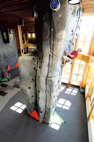 A climber at Stowe Mountain Resort's new Adventure Center - FILE: JEB WALLACE-BRODEUR