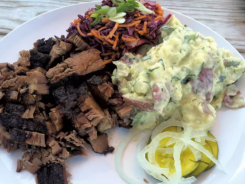 Brisket at Pork & Pickles BBQ - FILE: SUZANNE PODHAIZER