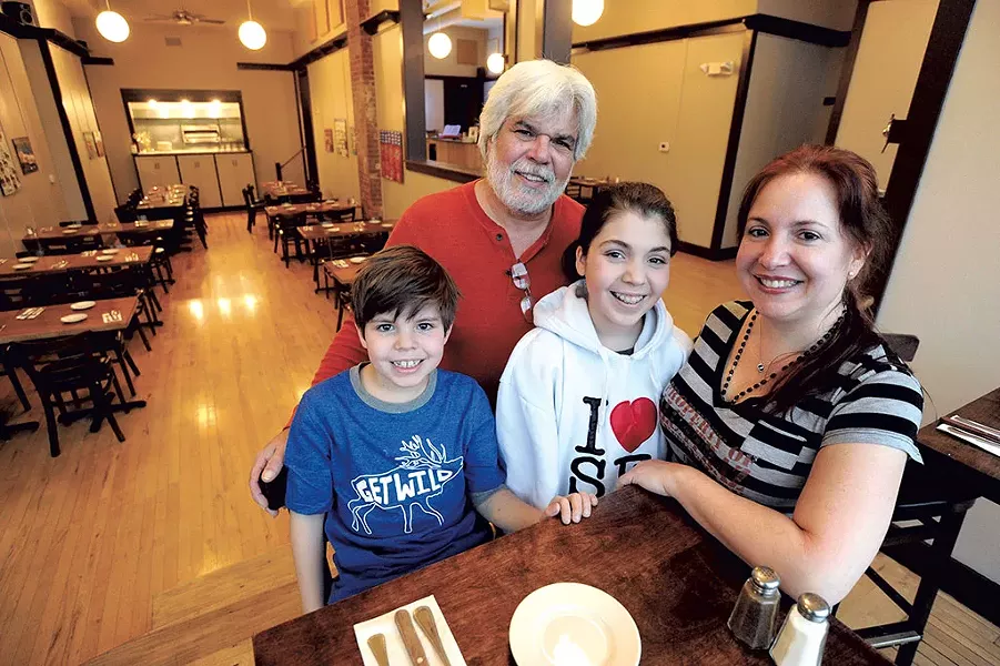John and Monica Montero with their children Kaeden and Kearstyn - JEB WALLACE-BRODEUR